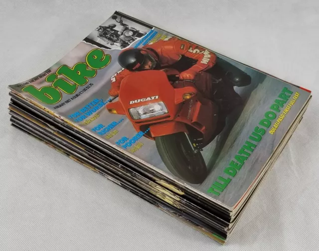 12 x Vintage BIKE Magazine Bundle - January - December 1987. Motorcycle. Job Lot