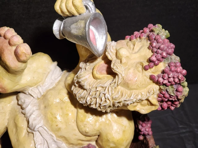 Bacchus Drinking Wine in a Wine Barrel Figurine or Fountain