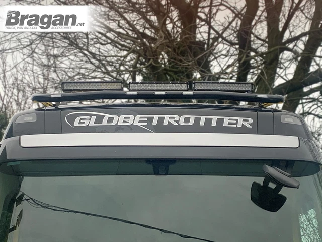 Dachträger + LED Licht Stangen für Volvo FH4 2013 - 2021 Globetrotter XL Schwarz