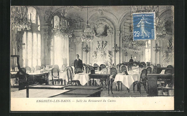 CPA Enghien-les-Bains, Salle du Restaurant du Casino