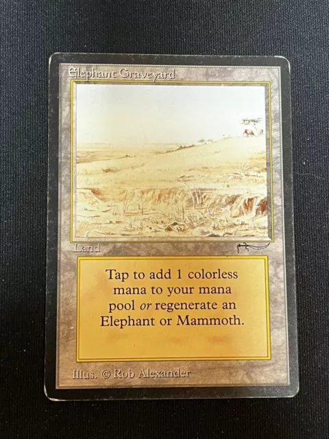 Mtg  -ELEPHANT GRAVEYARD- Arabian nights Magic the Gathering 1993 Vintage