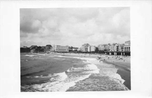 Cpa 64 Biarritz Carte Photo La Plage