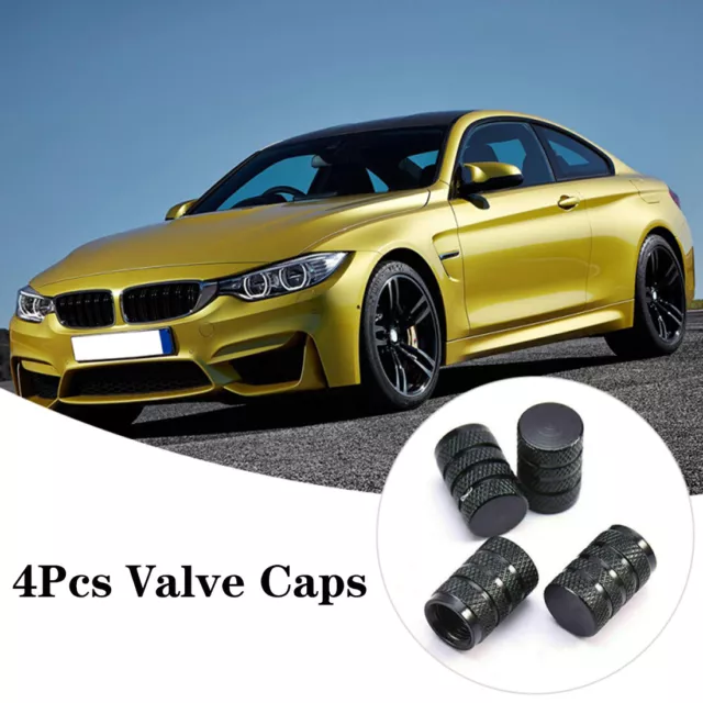 4PCS Car Wheel Tyre Valve Stems Air Dust Cover Screw Cap Accessories Aluminium