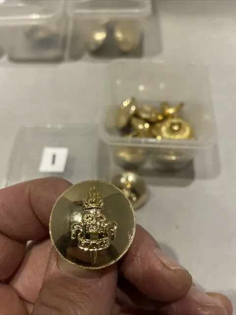 Genuine British Army Uniform Tunic Vintage Brass Buttons Bundle Joblot 2