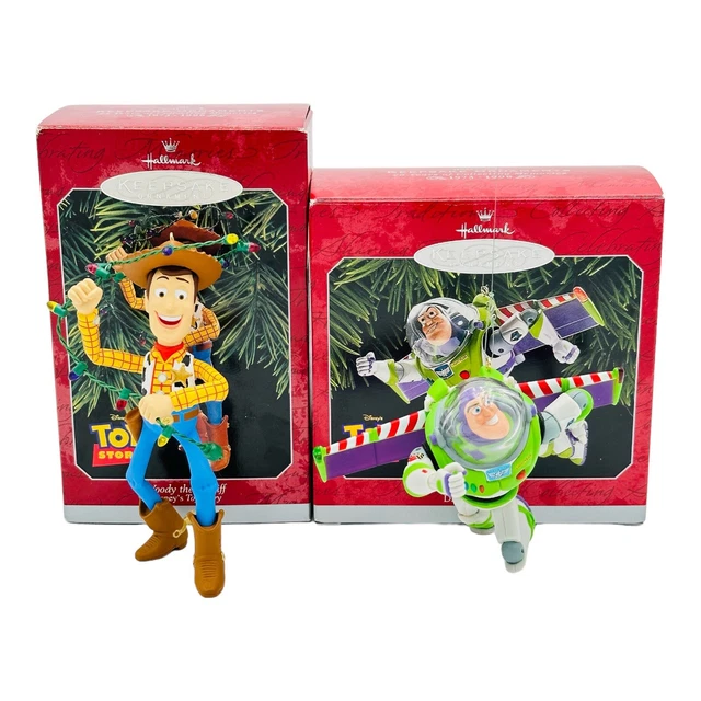 HALLMARK DISNEY TOY Story Woody & Buzz Lightyear Christmas Ornament NEW