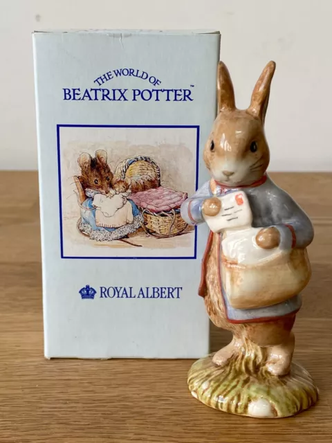 Royal Albert Beatrix Potter Peter Rabbit Peter with Postbag figurine boxed