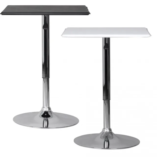 FineBuy Table de bar haute 83 - 104 cm Table de bistro Réglable en hauteur carré