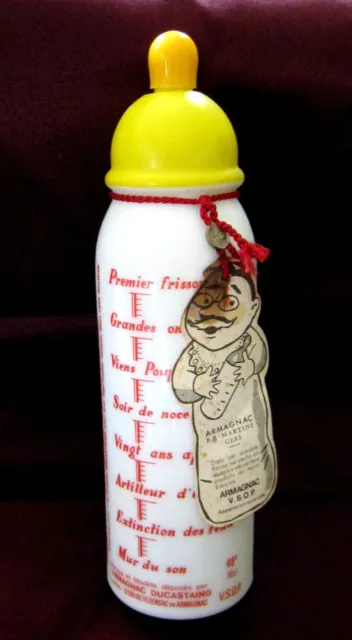 Vintage   ARMAGNAC  LIQUOR MILK  GLASS  BABY  BOTTLE DECANTER