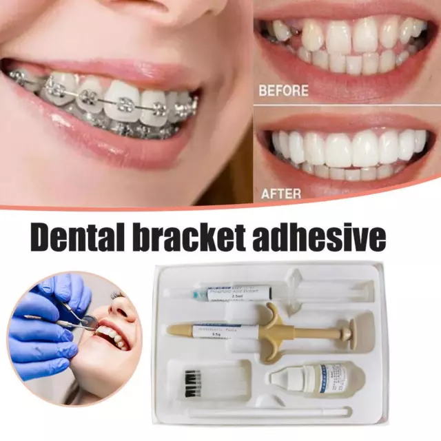 Dental Orthodontic Adhesive Resin Syringe Paste Kit for Bracket Brace 2023