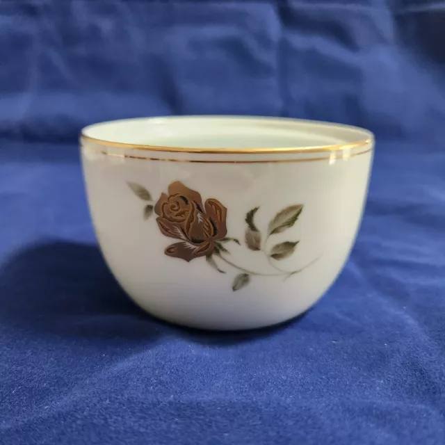 Vintage White Noritake PRIMA DONNA Golden Rose Bud Open Sugar Bowl Replacement