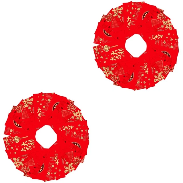 72 Pcs Enveloppe Rouge Printemps Nouvel An Enveloppes De Mariage Mariage Cadeau