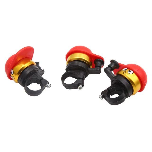 3pz Rosso Design Cartone Portatile Bici Avvisatore Acustico a Campana Allarme