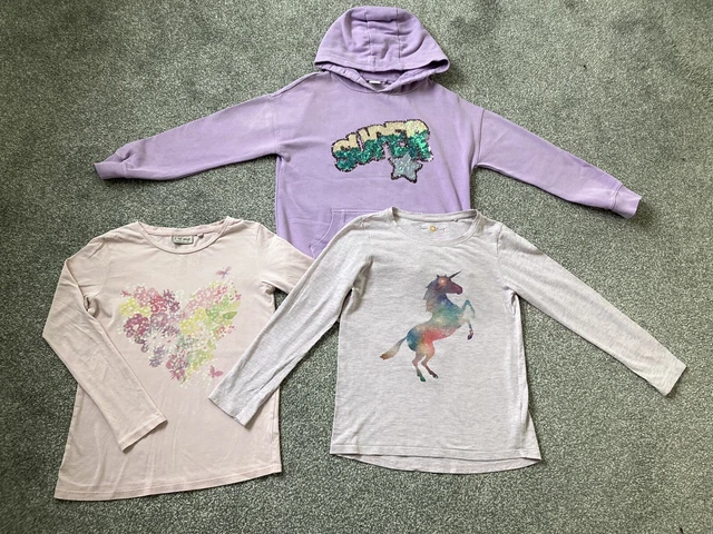 Next girls tops hoody bundle 9 years pink purple