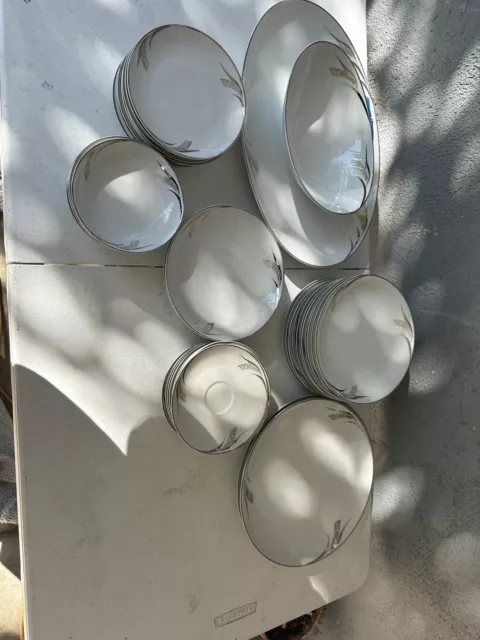 Vintage Japanese Kutani Set Plates-42 Pieces