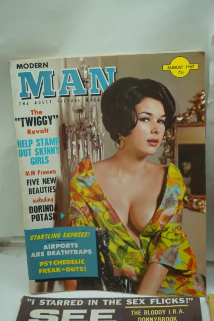 VINTAGE MAGAZINE LOT PULP STAG MODERN MAN 6 ISSUES 1950s-60s PINUPS ADVENTURE 2