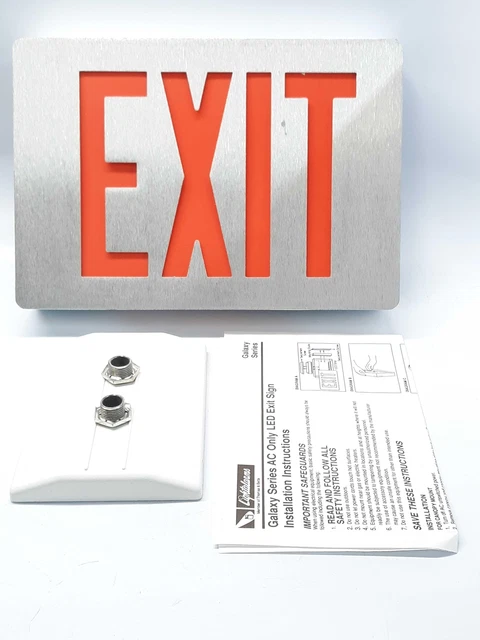 LIGHTALARMS XLDWRA EMERGENCY Exit Sign LED ED, ALUM 6