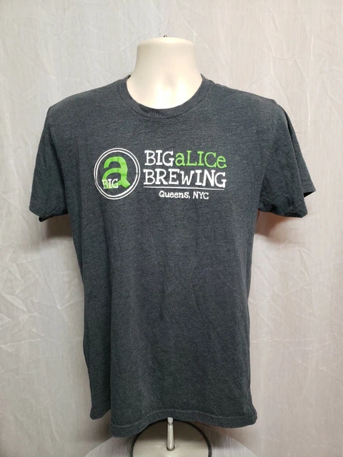 Big Alice Brewing Queens NYC Adult Medium Gray TShirt