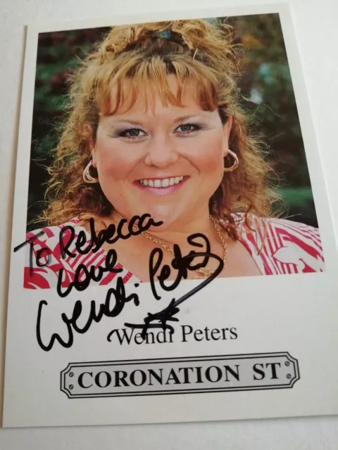 Wendi Peters - Coronation Street - Cilla Hand Signed Cast Card 6x4