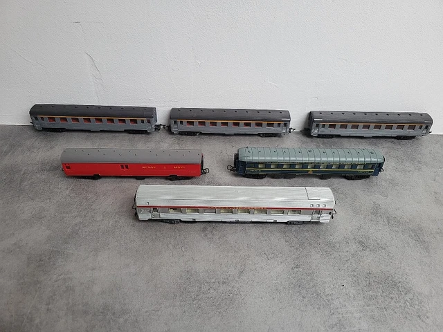 Lot De 2 Wagons Jouef En Inox Ancien - Échelle HO - Occasion - Maquette De Train