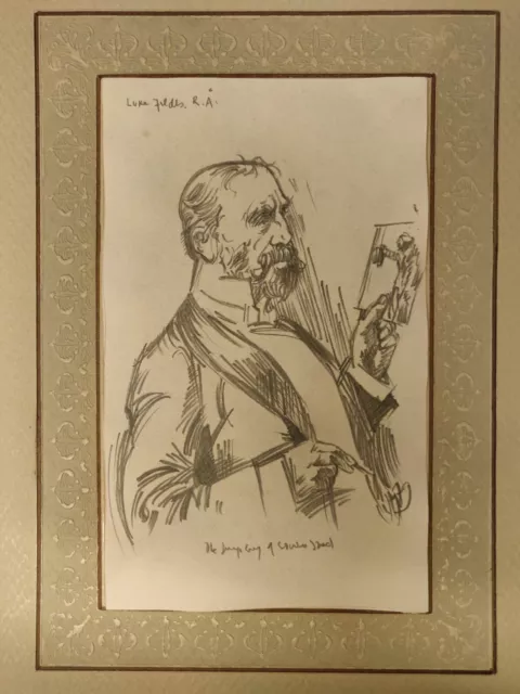 Harry Furniss Originalskizze von Sir S.L. Fildes ORIGINALARBEIT (KEIN DRUCK) 3