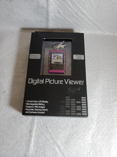 Pink 1.5" Color LCD Digital 50 Photo JPEG Picture Viewer Keychan (056 13 0710)