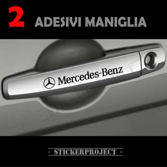 2 Adesivi Mercedes Benz MANIGLIA stickers door handle DECAL