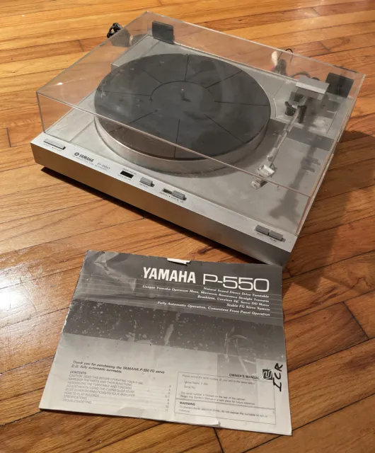 Vintage Yamaha P-550 Fully-Automatic Direct Drive Turntable ADS II Cartridge