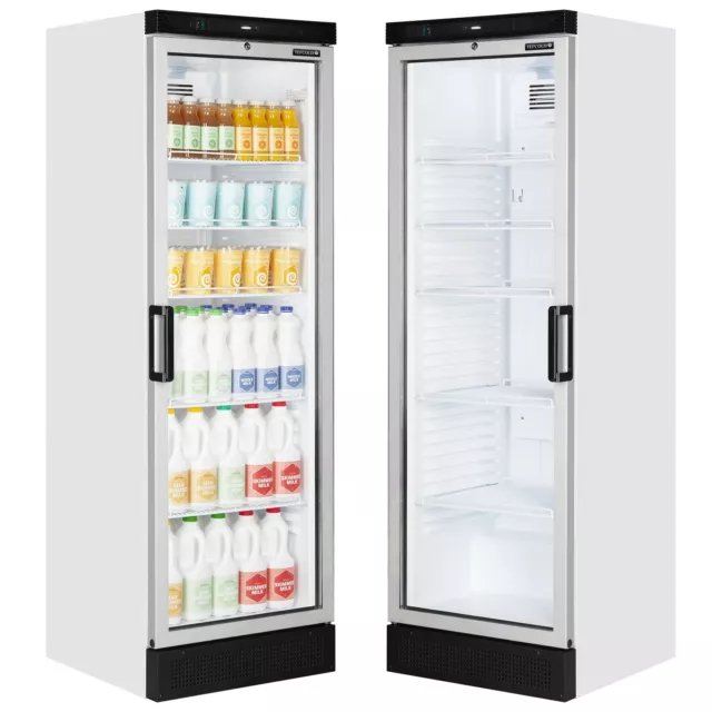 Brand New Tefcold Fs1380B Glass Door Food Drink Milk Display Fridge Merchandiser