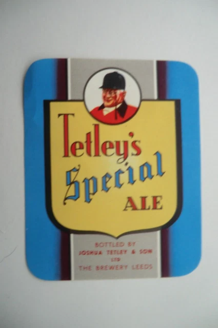 Mint Joshua Tetley Leeds Special Ale Brewery Beer Bottle Label