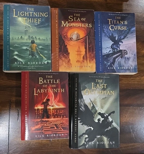 COMPLETE PERCY JACKSON and the Olympians 5 Book Set 4 PB 1 HC 1st ED ...