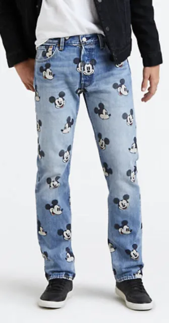 Levi's X Disney Mickey Mouse 501 Original Fit Men's Jeans Size 33/30 SOLD OUT