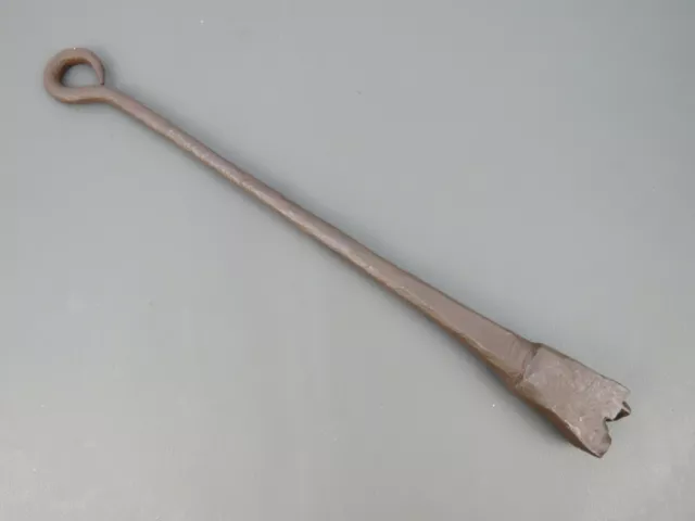Antique or vintage wrought iron AC stamp branding iron - Old tool