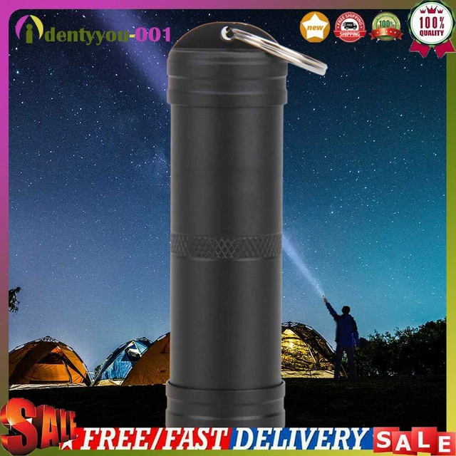 Aleación de aluminio portátil impermeable píldora caja contenedor almacenamiento Fall Outdo