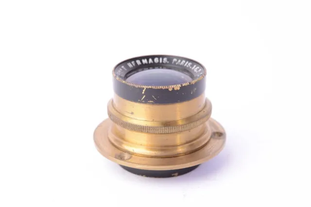 Vintage Lens IN Brass Aplanastigmat Hermagis F/6.3 - 136mm. #87403