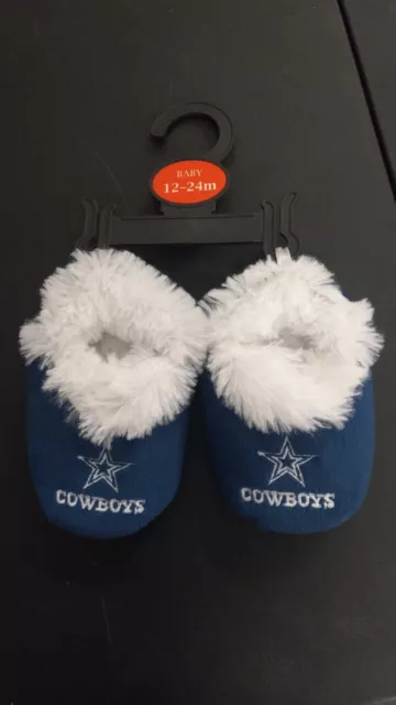 Football Infant Newborn Baby Booties Slippers NFL - Dallas Cowboys 12-24 Months