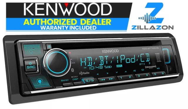 Kenwood KDC-BT782HD Bluetooth CD Player HD Radio Android iPhone Alexa XM Aux USB