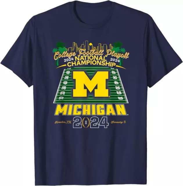 MICHIGAN WOLVERINES 2024 CFP National Championship Football T Shirt Men