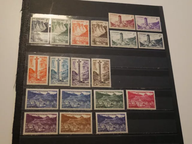 Andorre Serie Timbres N°138 A 153 Neufs**. Cote 251 Euros