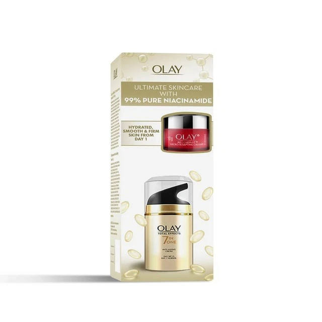 Olay Total Effects Normal UV + Total Effects Cleanser Combo - 50gm+10gm