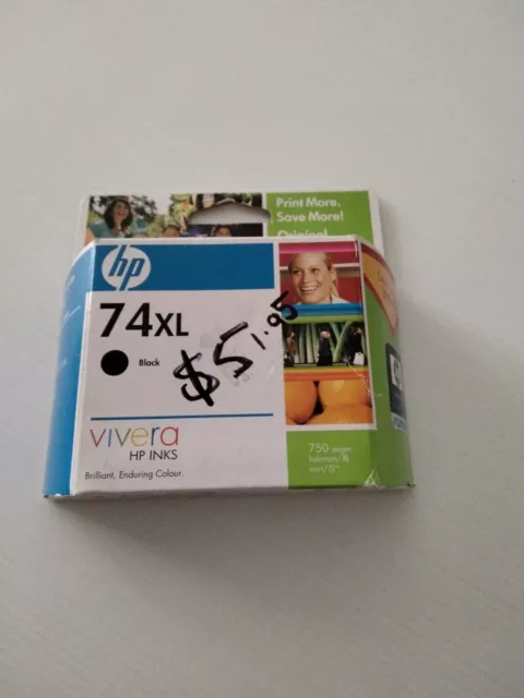 Genuine HP 74XL Black Inkjet Cartridge - Unopened - Expired - Free Postage !!