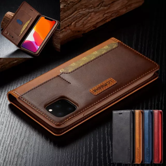 Case For iPhone 13 Pro Max 12 Mini 11 Leather Flip Wallet Card Stand Phone Cover