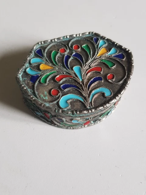 Petite Boîte Kabyle Berbère En Argent – Authentique Et Sans Fermeture – Curiosité Ethnique