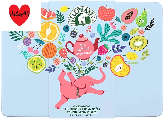 Boîte Cadeau D'Infusions Elephant, Sélection De 11 Infusions,  Boîte, 56 Sachets
