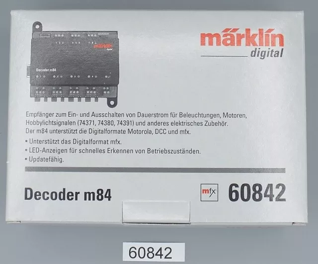 Märklin H0 Decoder m84 Mfx Deviatoio Digitale 60842 Possibilità Aggiornamento IN