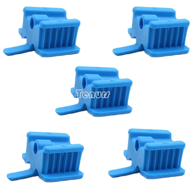 5XDental Silicone Prop Support Holding Saliva Ejector Suction Tips blue L size