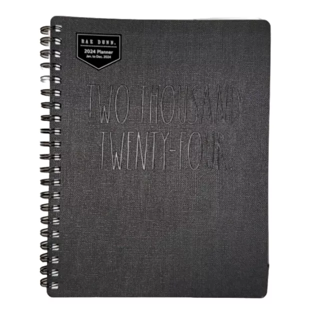 RAE DUNN LARGE 2024 12 Month Planner Spiral Bound Brand New JanDec