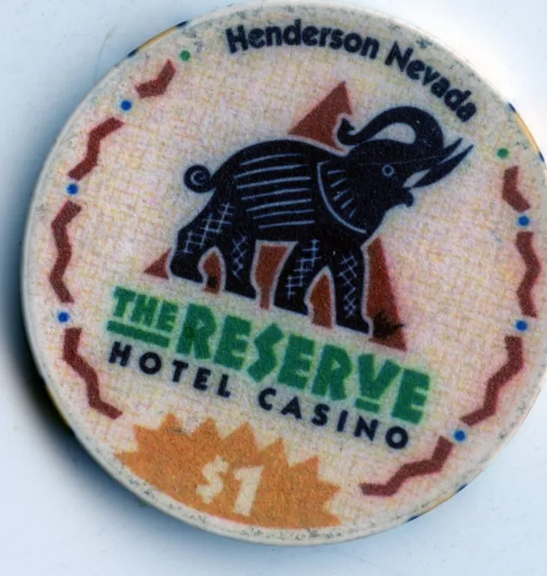 Nevada, Henderson 1.00 Poker Chip: The Reserve Hotel Casino, 1998