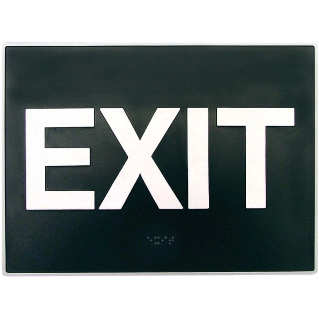 Hy-Ko Deco Series Plastic Braille Sign, Exit DB-19 Hy-Ko DB-19 029069200237