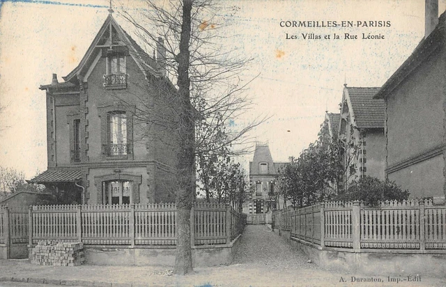 Cpa 95 Cormeilles En Parisis Les Villas Et La Rue Leonie