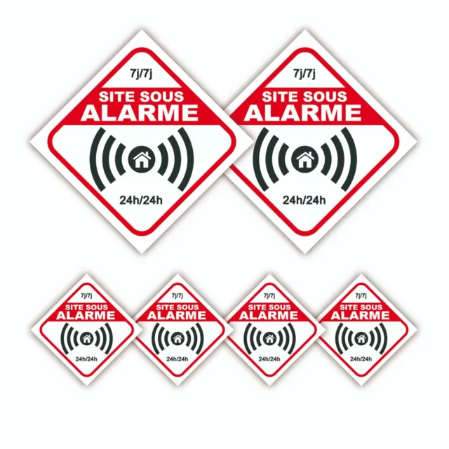 Alarme maison sticker propriété télé surveillance Autocollant vidéo surveillance